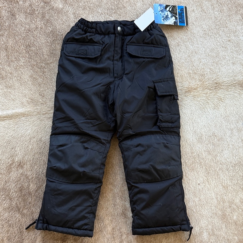 Kids Black Snow Pants